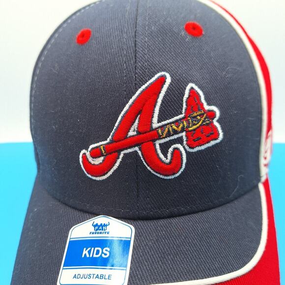 Atlanta Braves Hat Cap Kids Adjustable Red Keep Chopin Fan Favorite MLB - Picture 4 of 7